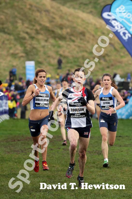Jess Coulson during the senior womens BUPA Great Edinburgh Cross country.